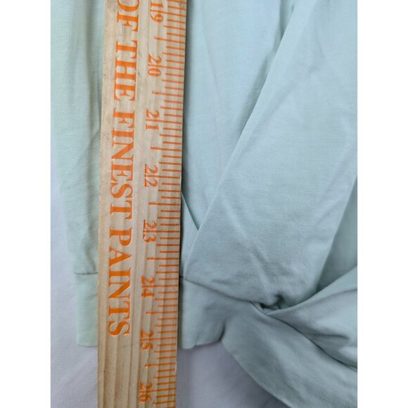 Fiorucci Shirt Womens Small Mint Green Adventurous Buffalo Long Sleeve Tee NWT - Picture 4 of 6